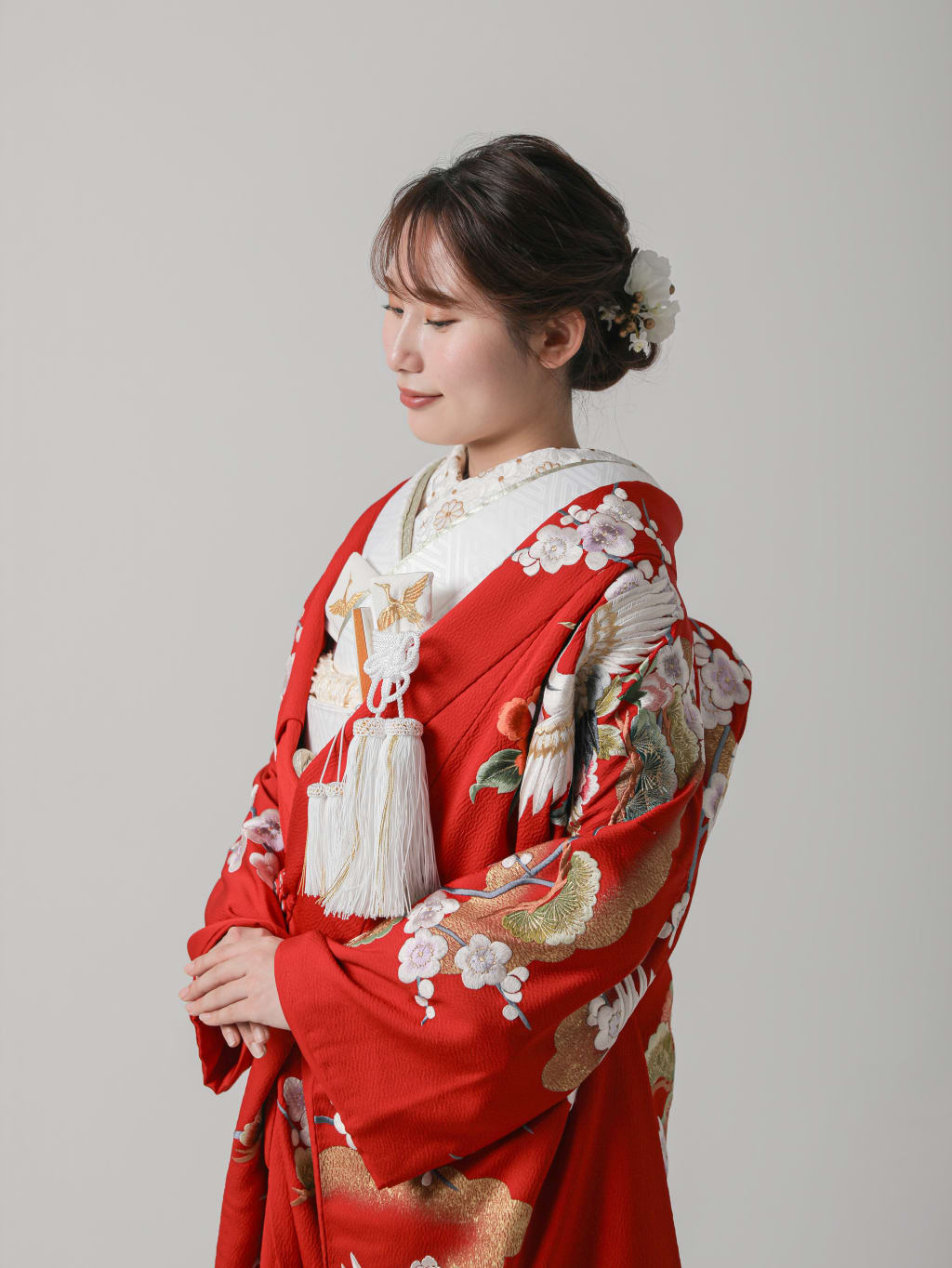鶴　松　梅　レッド | デコルテフォトグラフィー | 前撮り・フォトウェディング