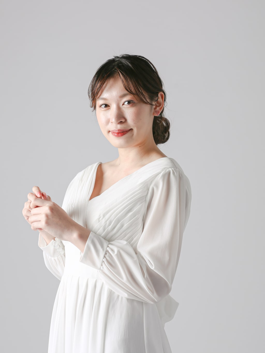 長袖シフォンワンピース | デコルテフォトグラフィー | 前撮り・フォトウェディング