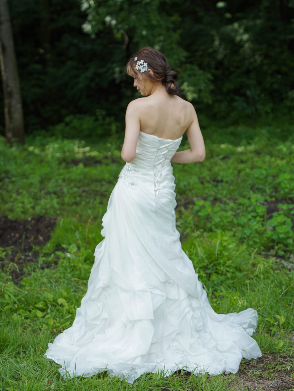 斜めタック刺繍　タッキング | デコルテフォトグラフィー | 前撮り・フォトウェディング