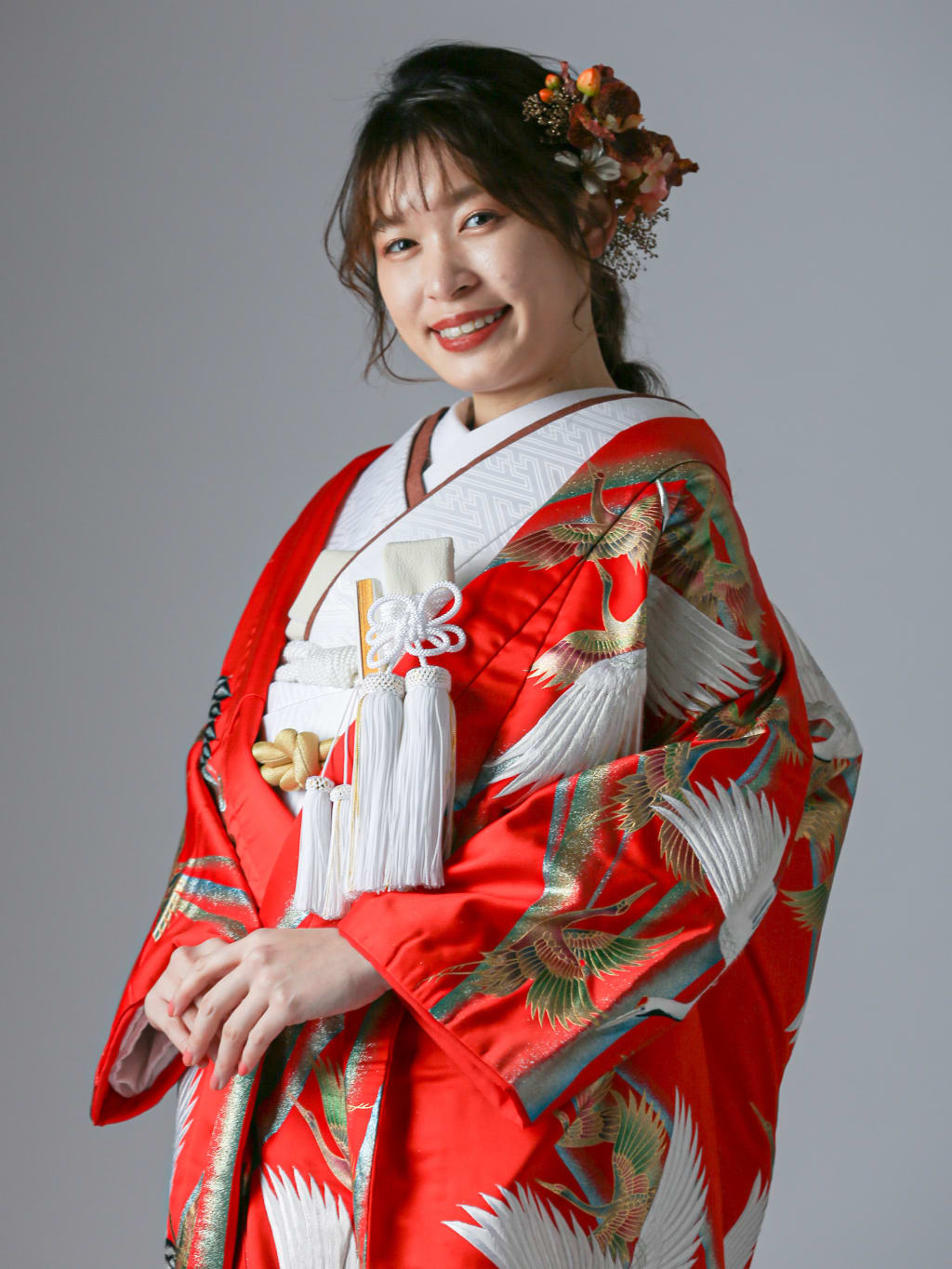 鶴 色鶴 束熨斗目 | デコルテフォトグラフィー | 前撮り・フォトウェディング