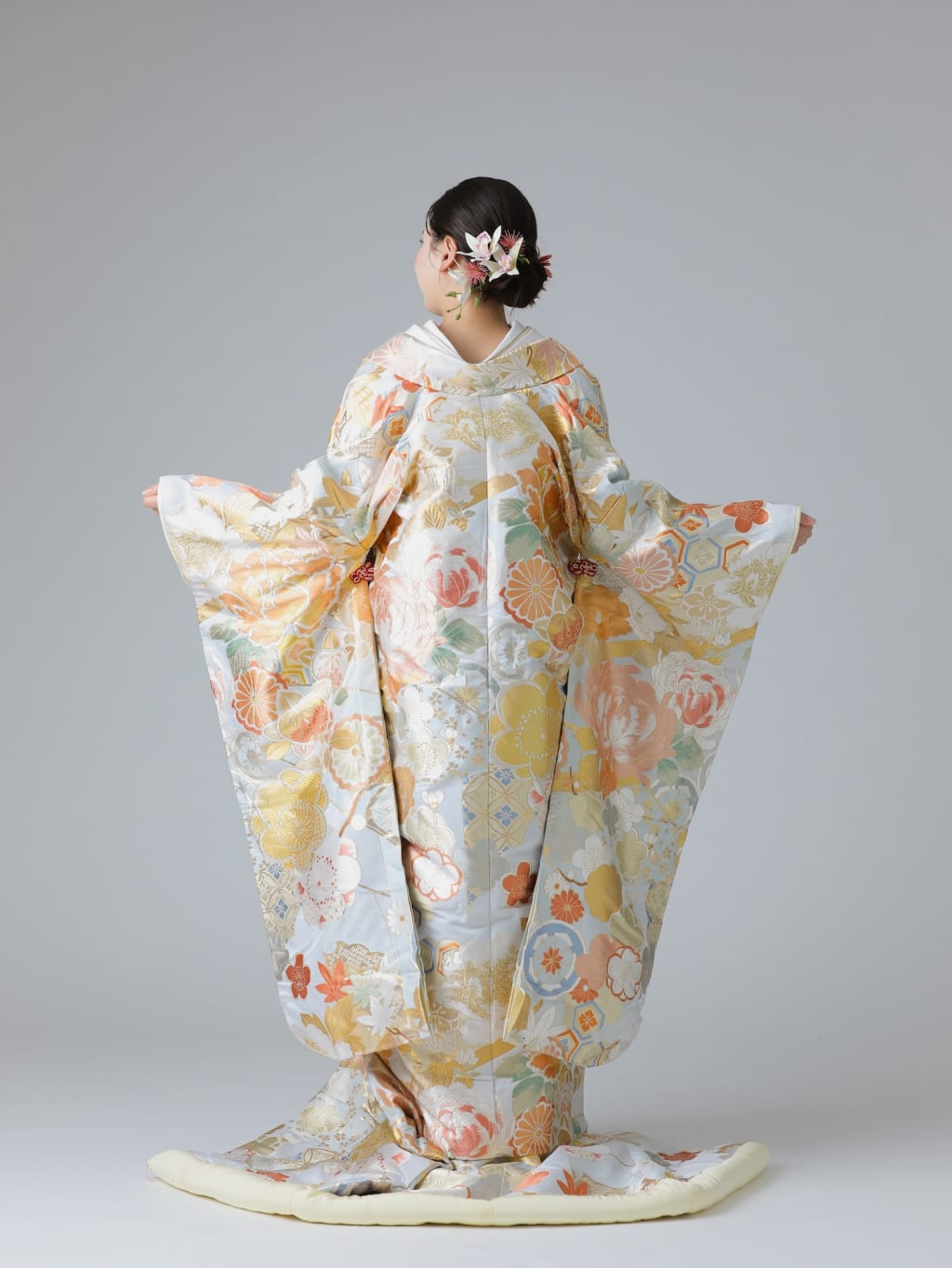 古典百花文　水色