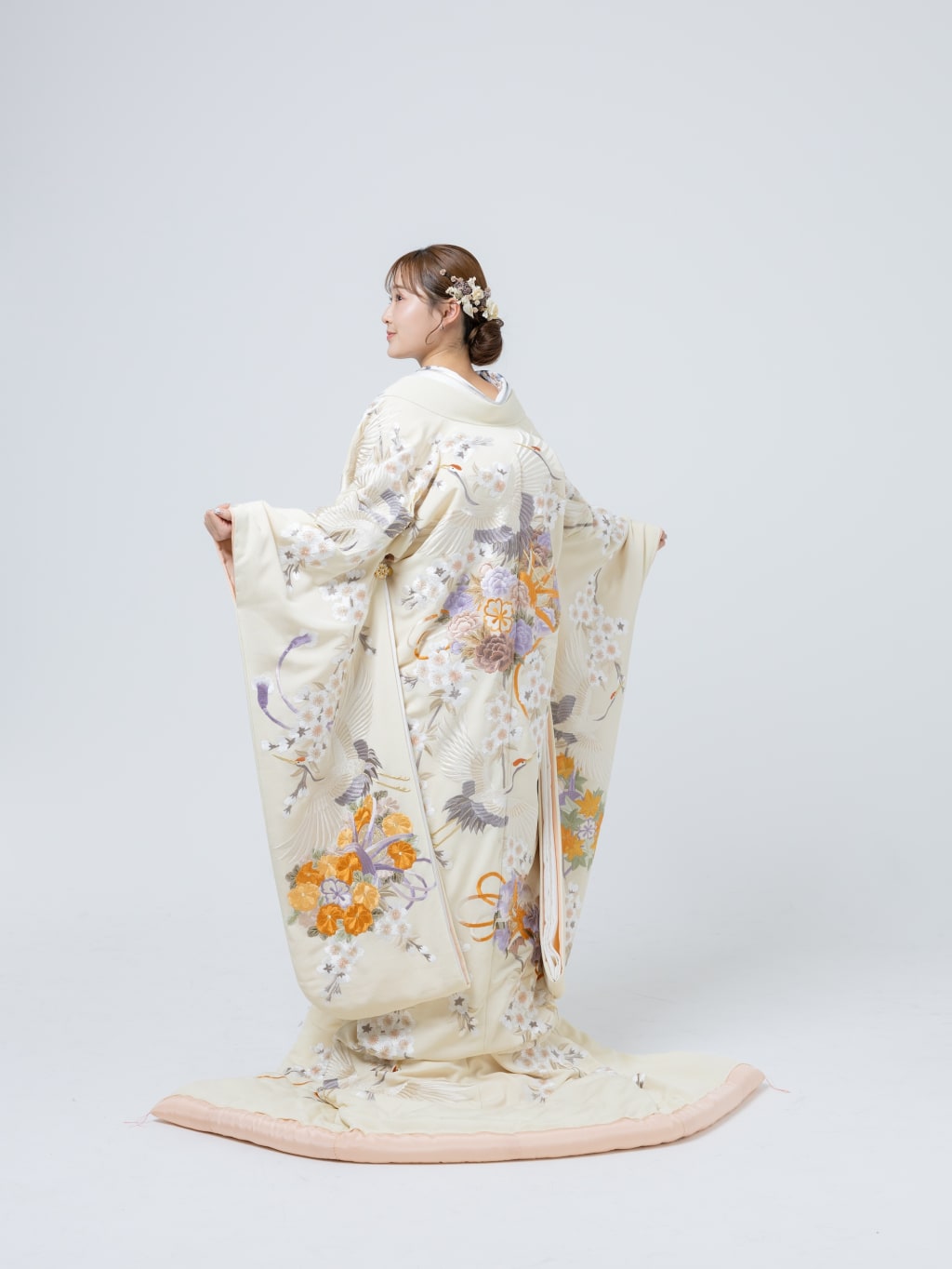 色打掛 梅花小槌 ベージュIU01218