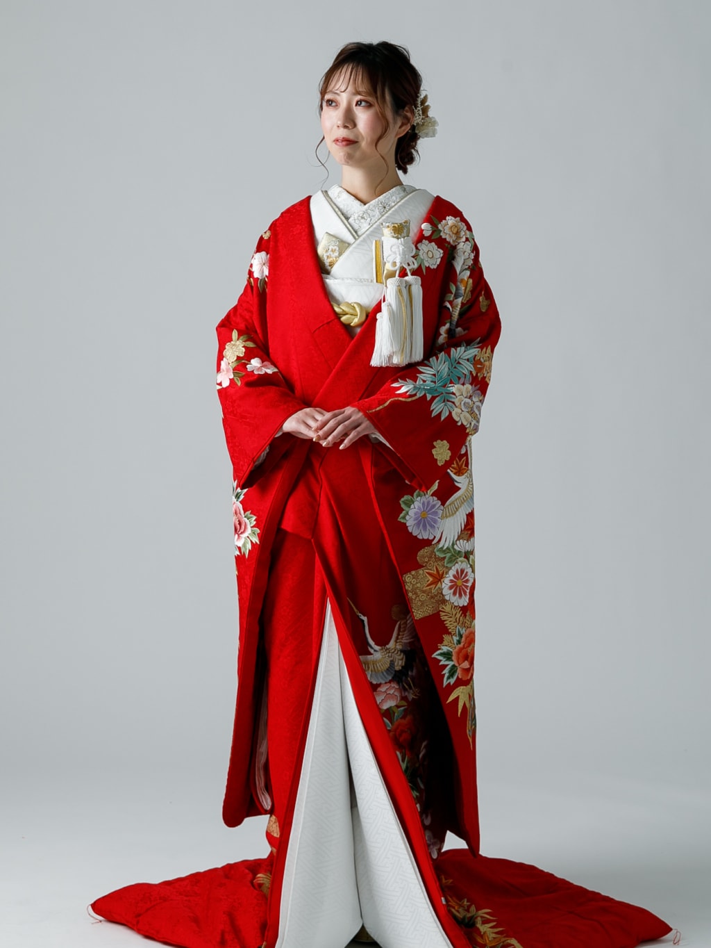 地模様　鶴舞桜工霞文様 | デコルテフォトグラフィー | 前撮り・フォトウェディング