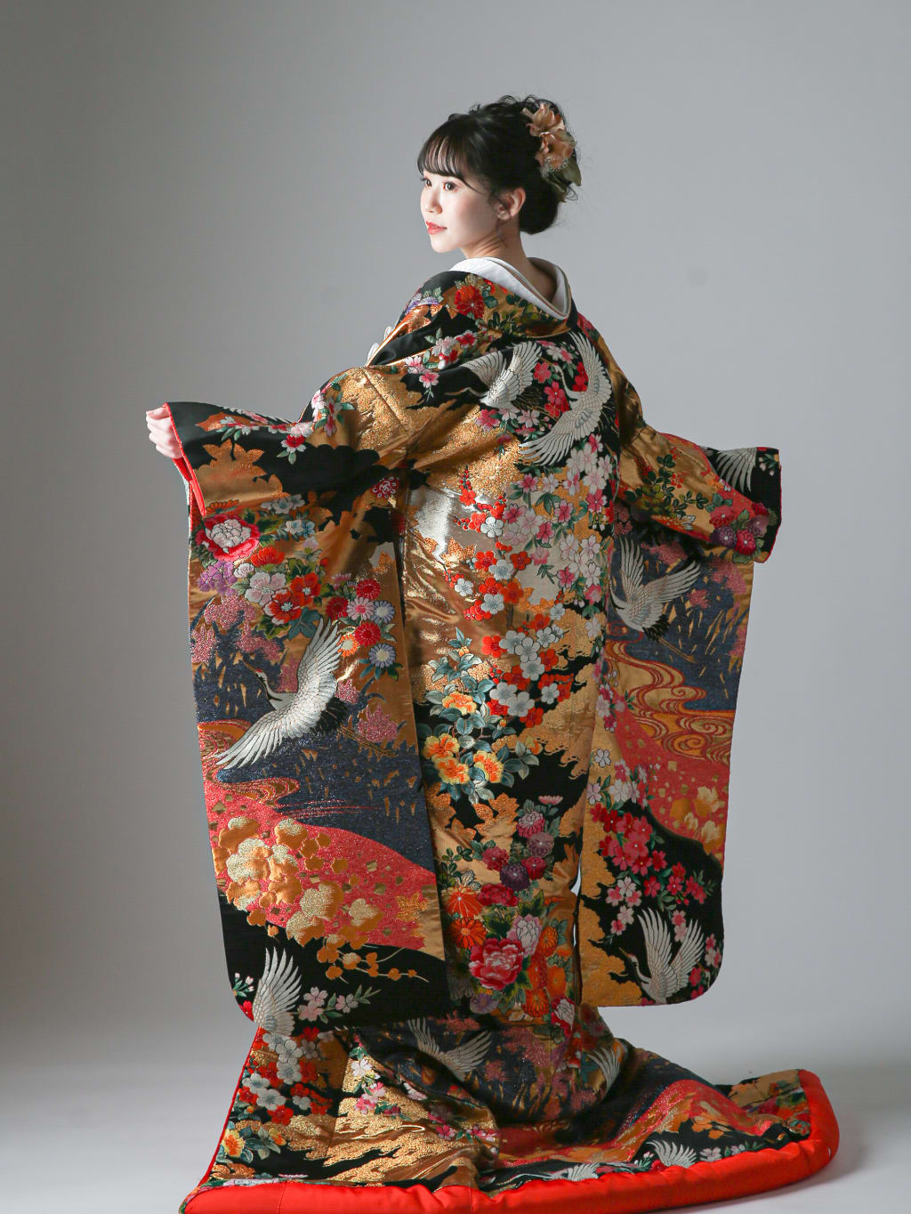 金糸松 雲取文 四季花 鶴 | デコルテフォトグラフィー | 前撮り・フォトウェディング