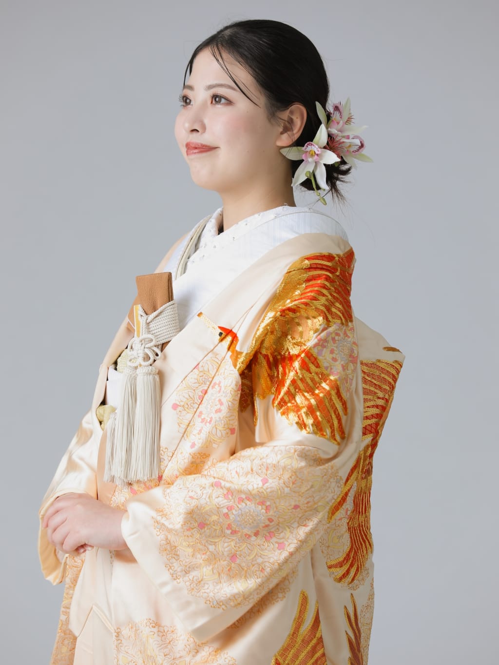 金鶴 正倉院文様　オフホワイト