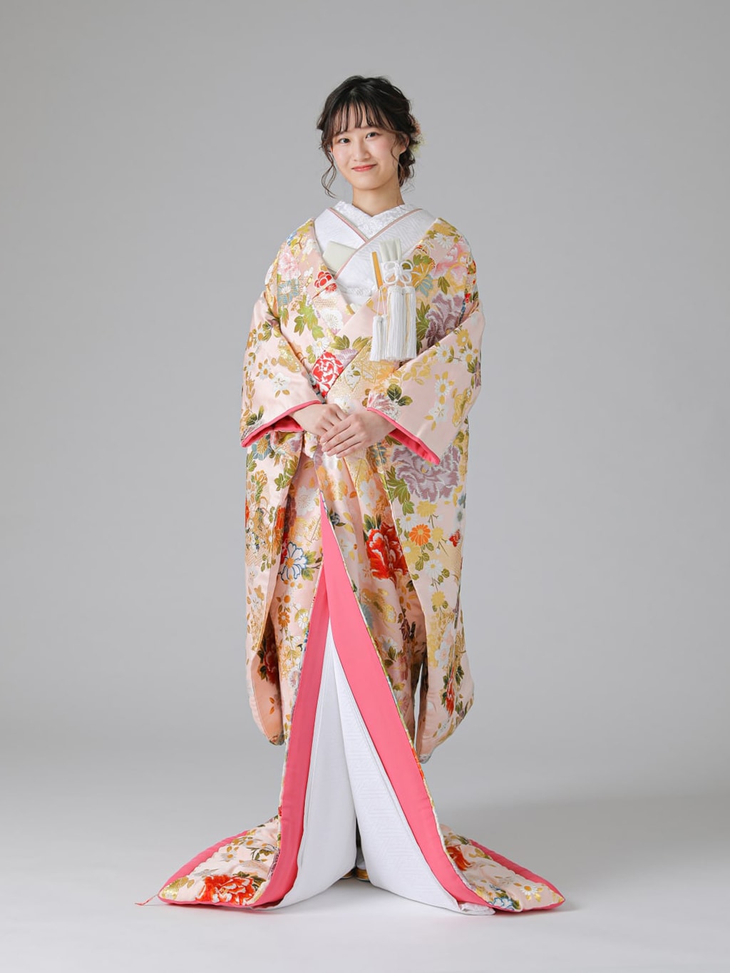 白 色打掛 桜柄 - スーツ/フォーマル/ドレス