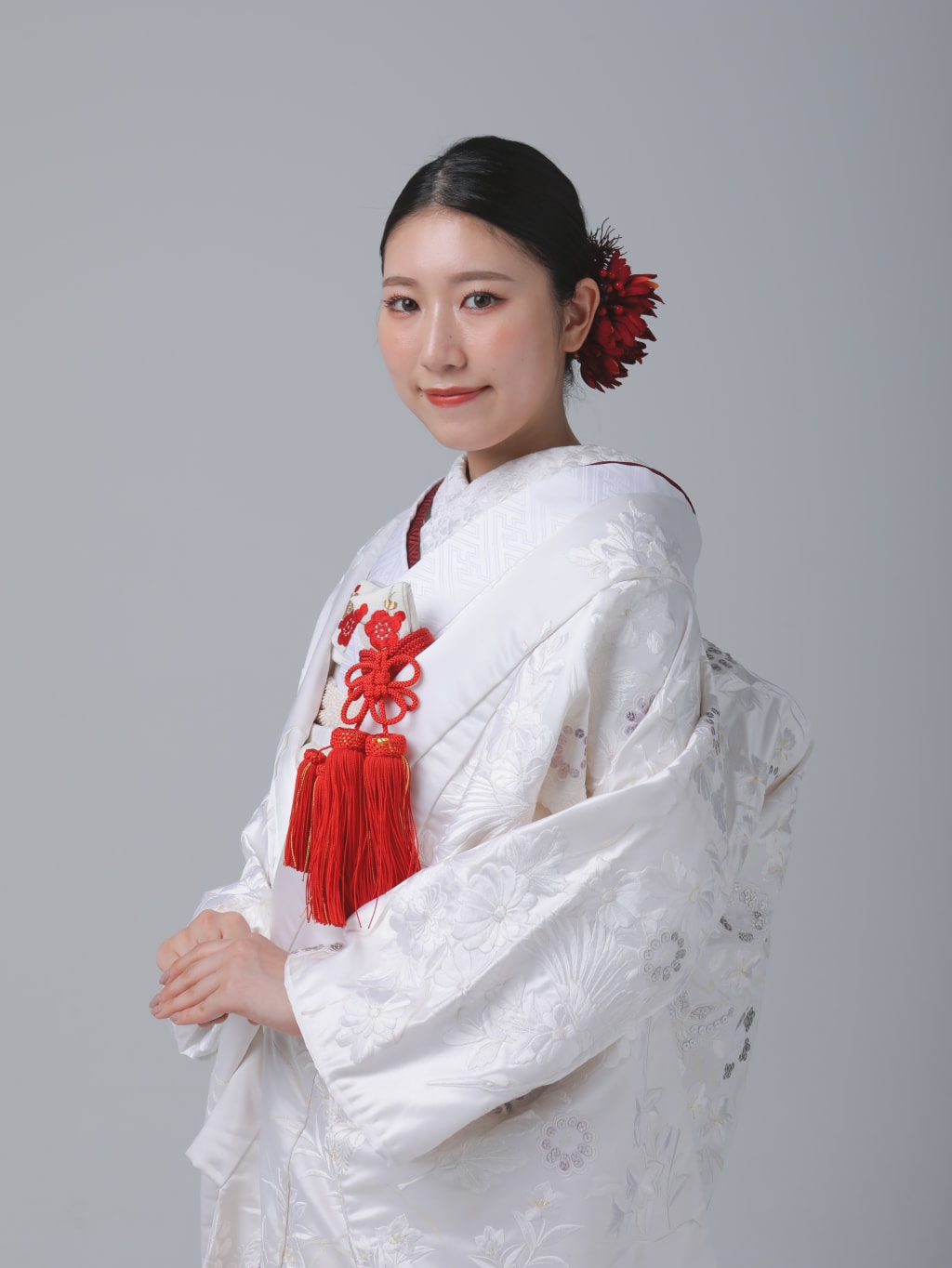 スパンコール枝垂れ桜　蝶 / オフホワイトWU00316