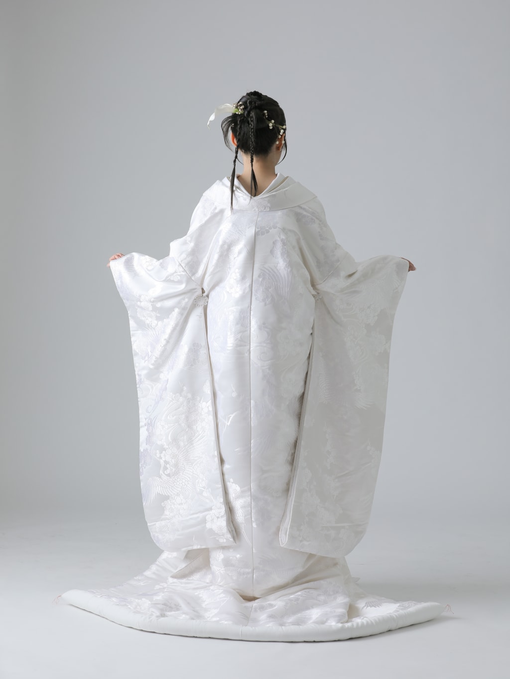 経正　流水梅花鶴