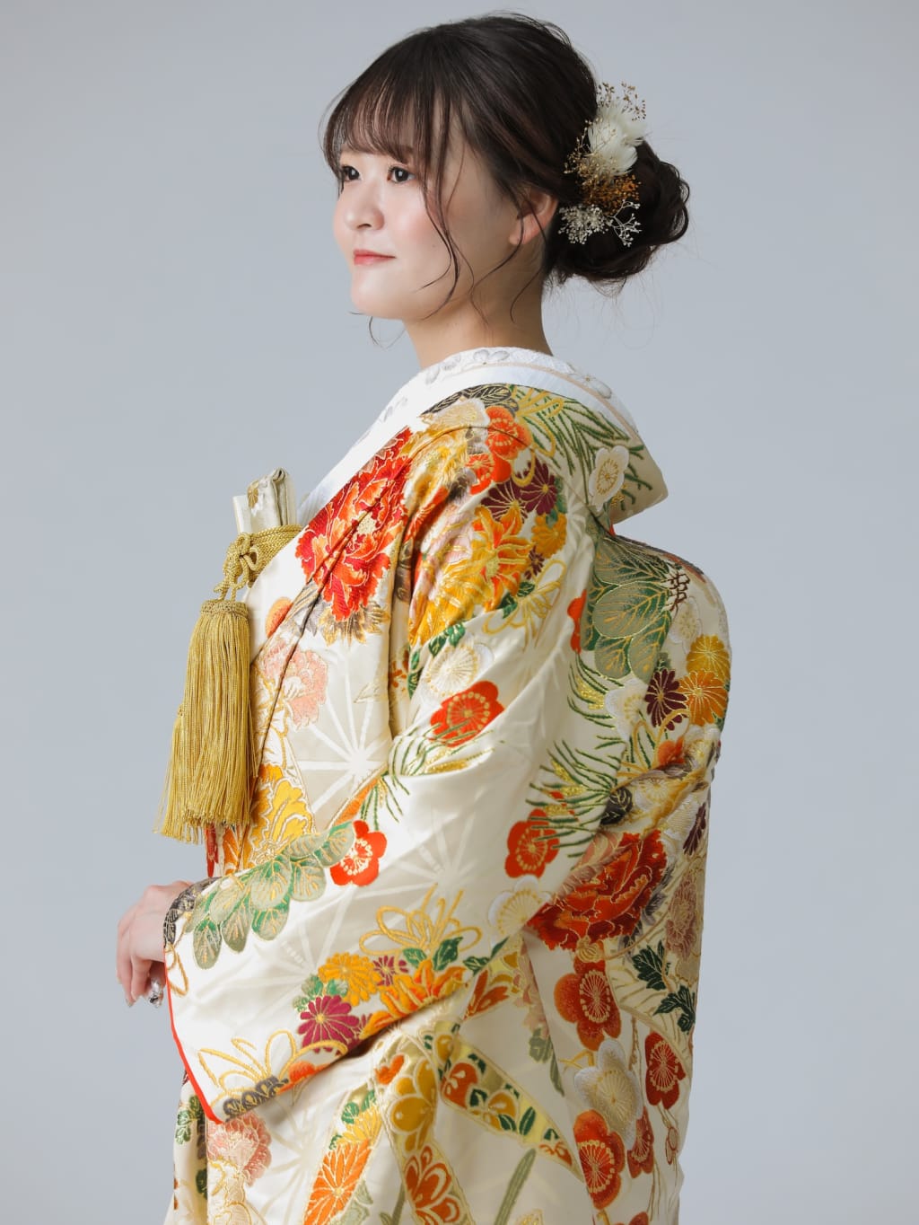 手鞠松竹梅　クリーム