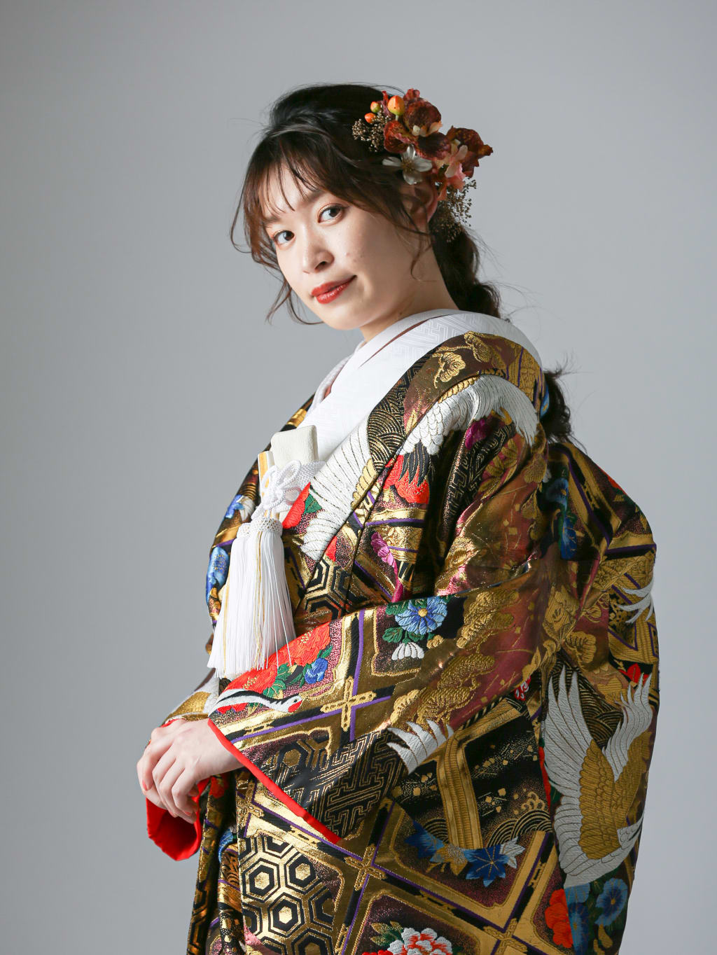 金箔鶴亀甲 | デコルテフォトグラフィー | 前撮り・フォトウェディング