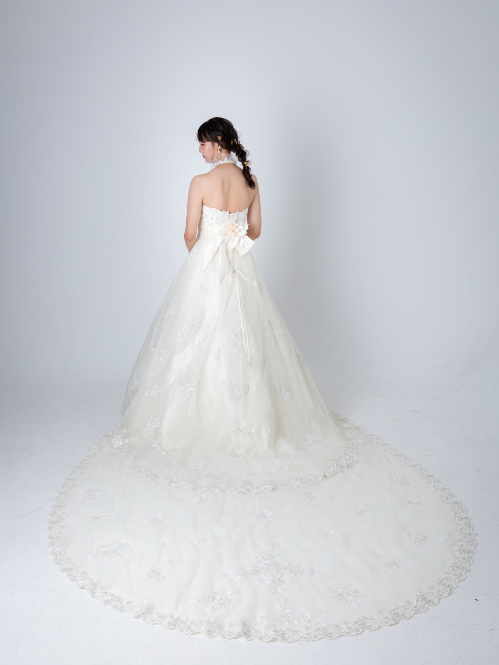 アメスリチュールレースロングトレーン | デコルテフォトグラフィー | 前撮り・フォトウェディング