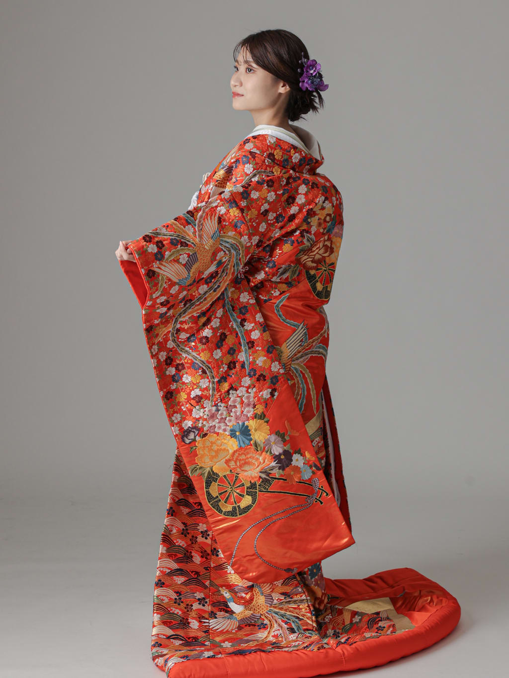 花車 鳳凰 青海波/朱赤 | デコルテフォトグラフィー | 前撮り・フォトウェディング