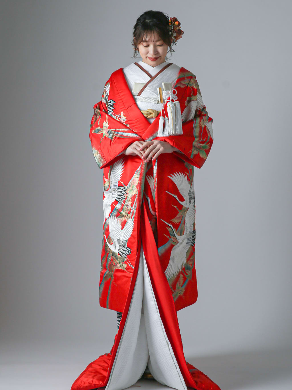 鶴 色鶴 束熨斗目 | デコルテフォトグラフィー | 前撮り・フォトウェディング