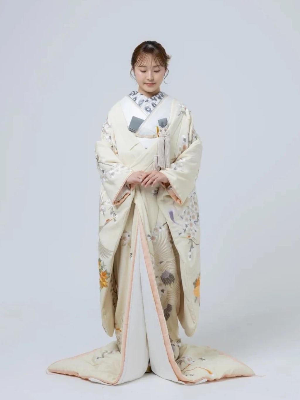 色打掛 梅花小槌 ベージュIU01218