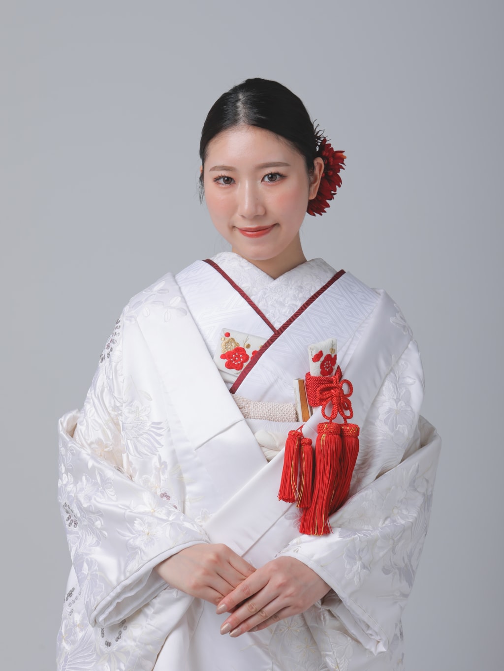 スパンコール枝垂れ桜　蝶 / オフホワイトWU00316