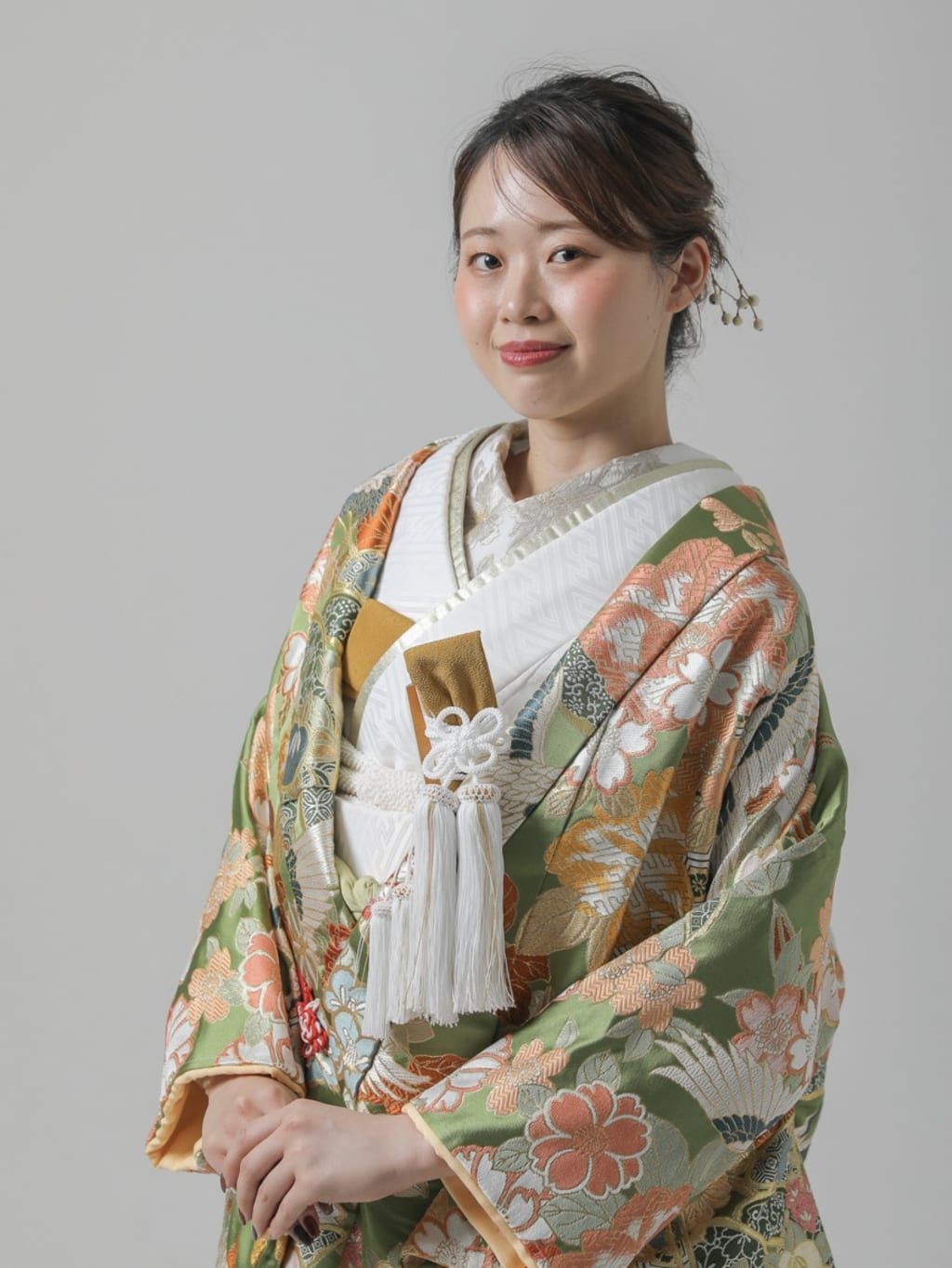 緑　四季に鶴 | デコルテフォトグラフィー | 前撮り・フォトウェディング