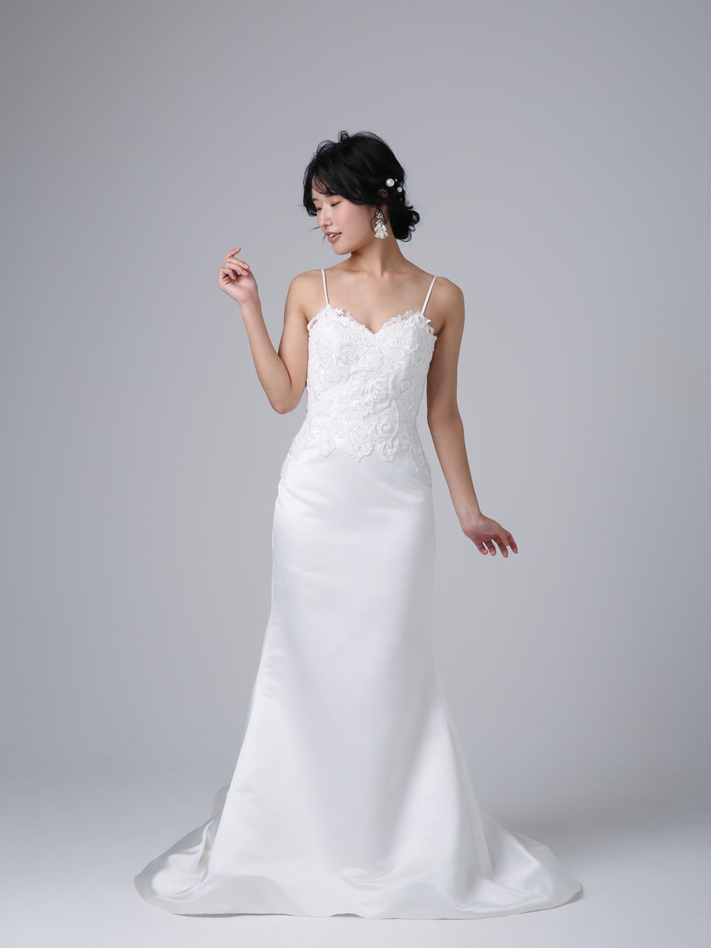 【撮影用】ウェディングドレス 楽天市場】【即日発送】ウェディングドレス 総レース 袖付き