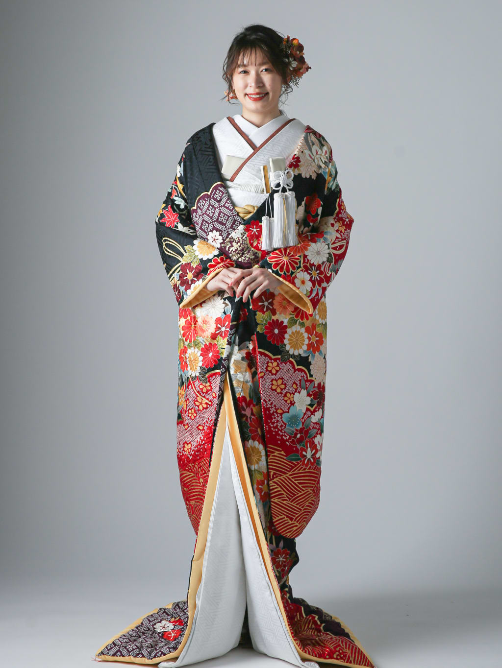 絞り柄風 花丸文 青海波 | デコルテフォトグラフィー | 前撮り・フォトウェディング