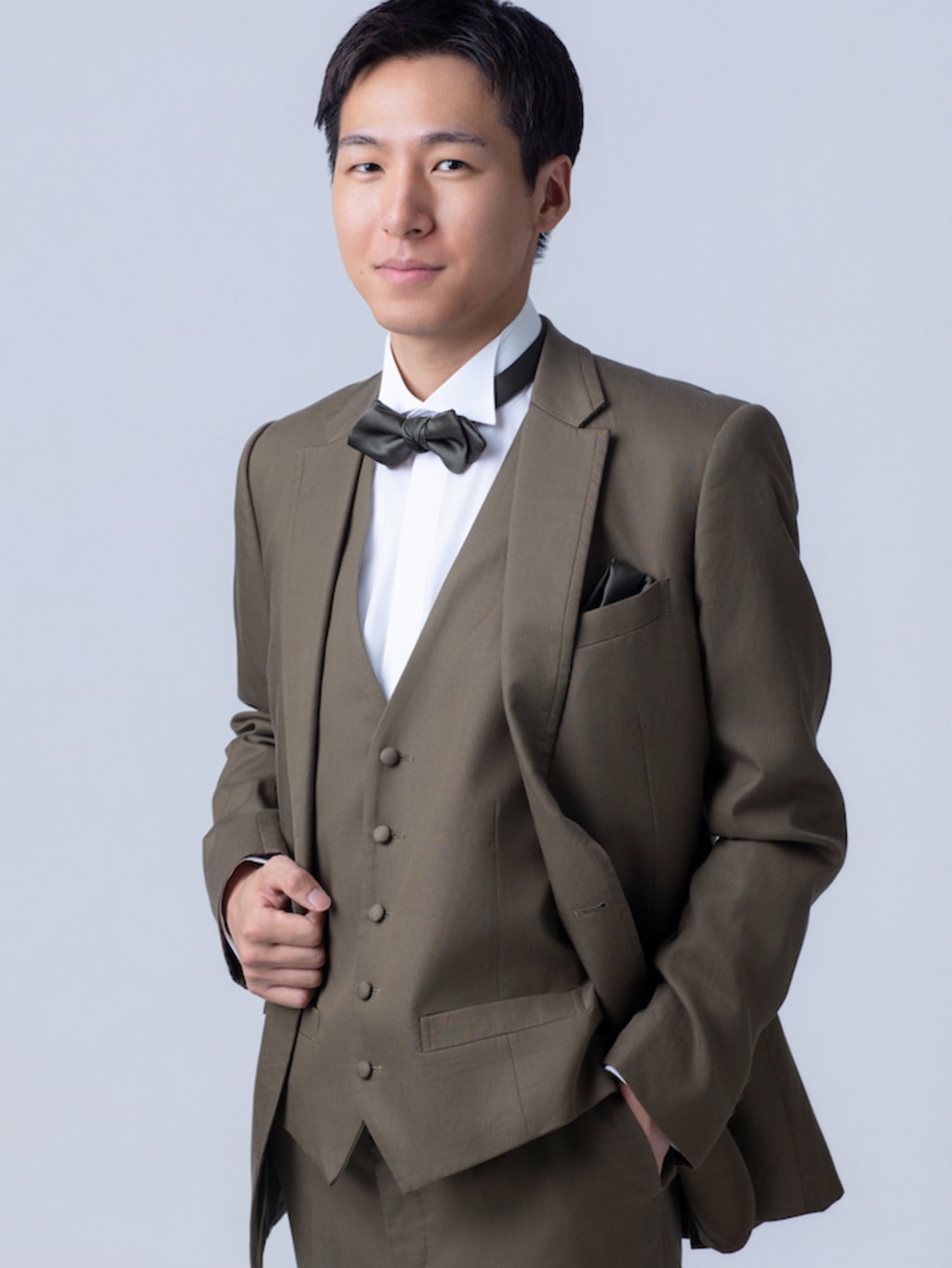 ノッチドラペルカジュアルタキシード/カーキ