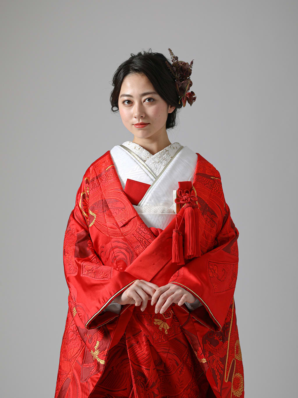 赤無垢 着物 打ち掛け レッド 結婚式 赤無垢[緋色吉花紋付] 着物 | Amtteliebe (アンテリーベ