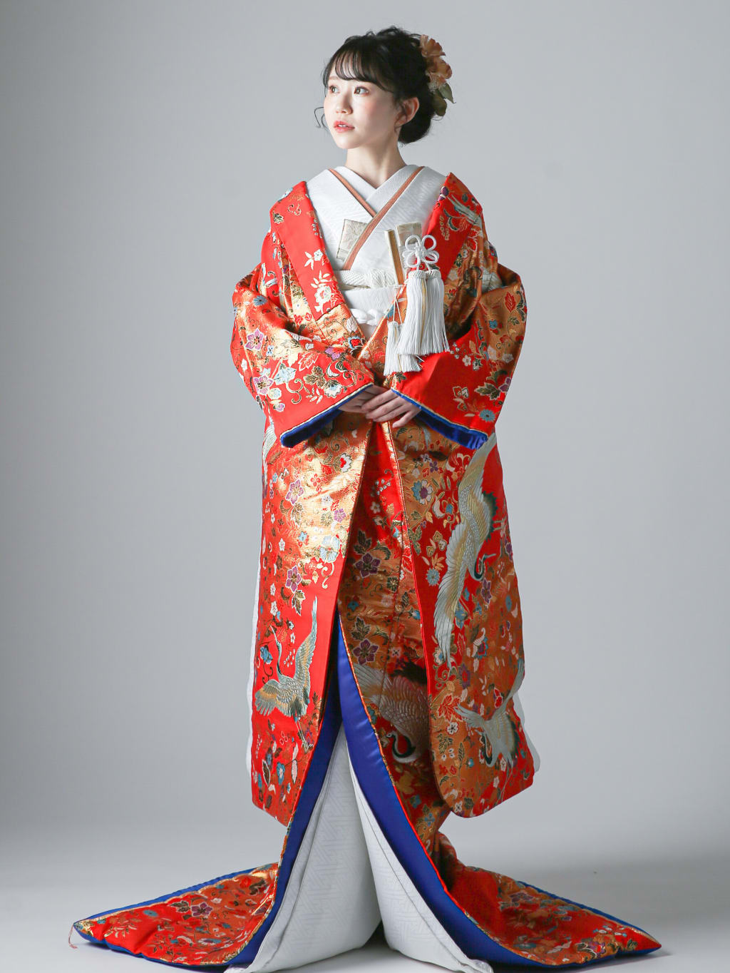 鶴 金雲取り 小花 | デコルテフォトグラフィー | 前撮り・フォトウェディング