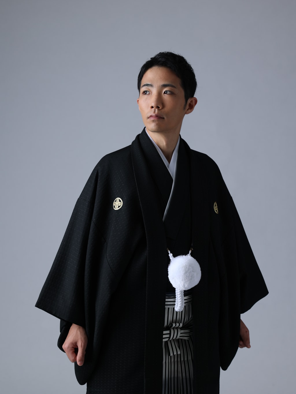 正絹黒 × グレーグラデーション | デコルテフォトグラフィー | 前撮り・フォトウェディング