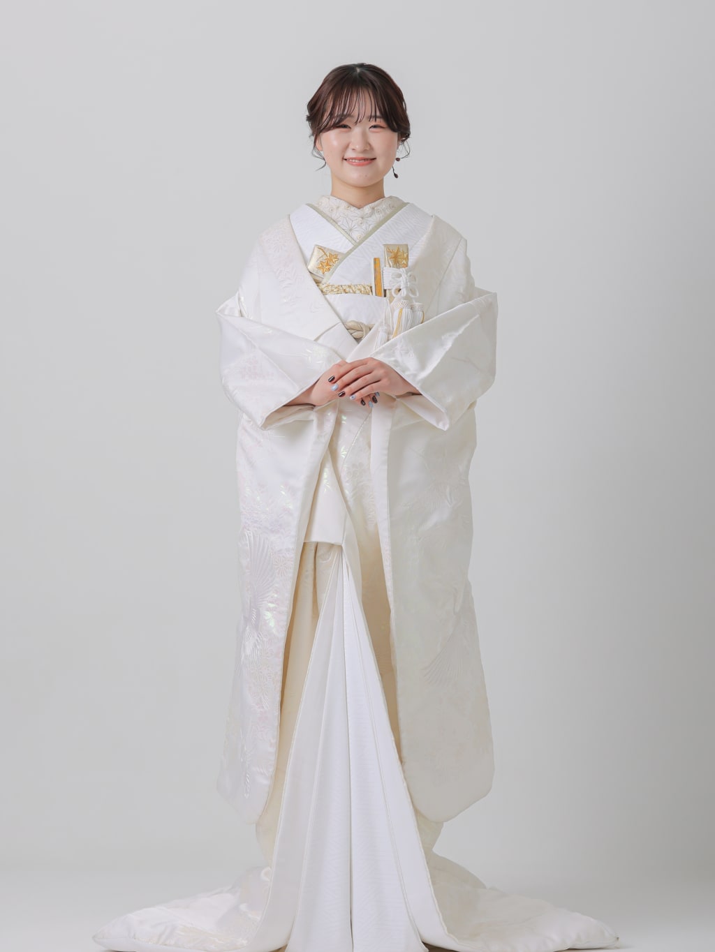 螺鈿　四季花　鶴