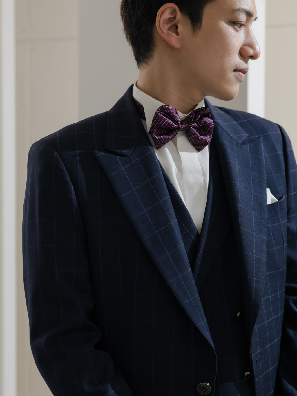 ジャケットネイビーホワイトパンツ　TX01446 | デコルテフォトグラフィー | 前撮り・フォトウェディング