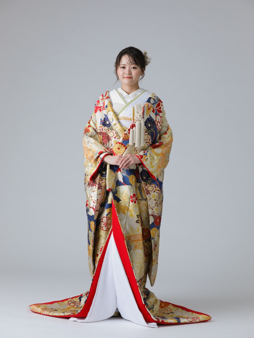 まりに扇面　紺