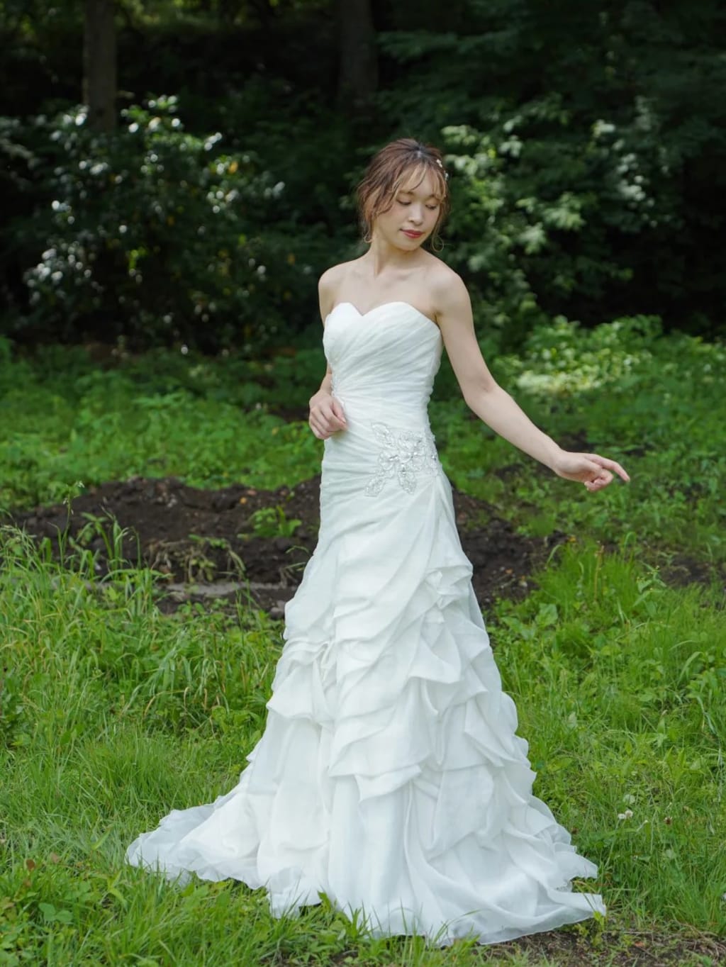 斜めタック刺繍　タッキング | デコルテフォトグラフィー | 前撮り・フォトウェディング