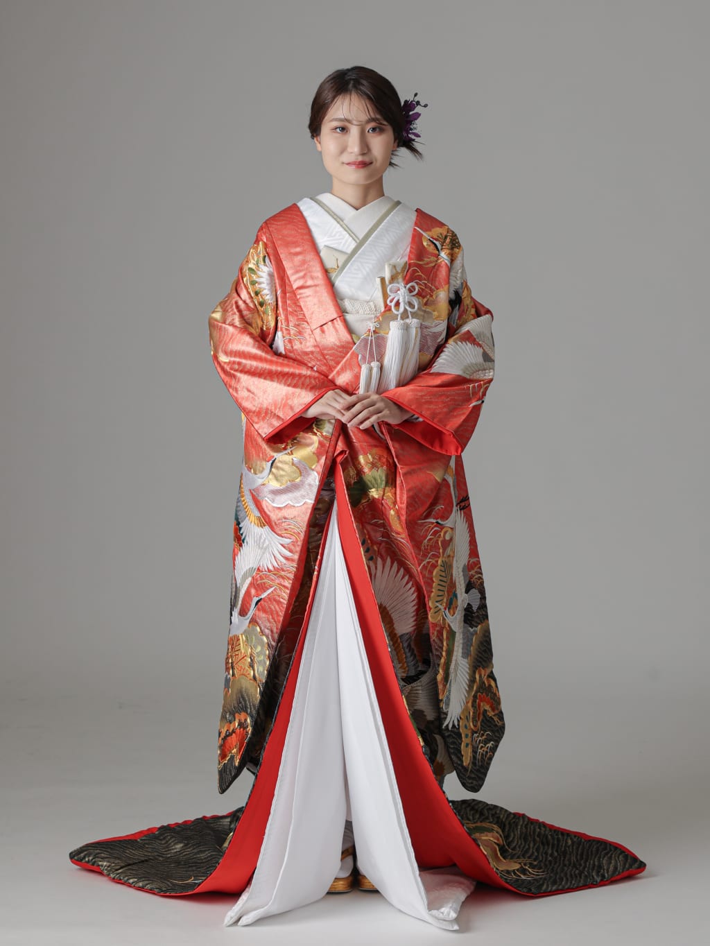 金松 鶴 露草/レッド ブラック | デコルテフォトグラフィー | 前撮り・フォトウェディング