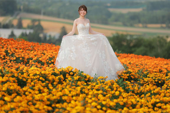 富良野 or 美瑛の花畑＋チャペル＆ガーデン