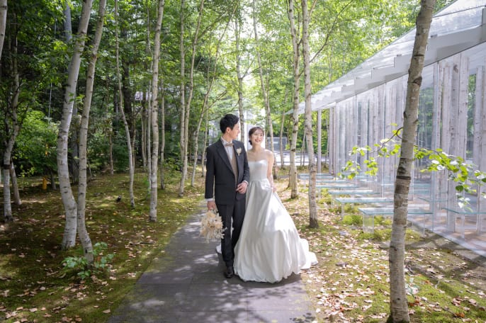 軽井沢・風通る白樺と苔のチャペル　ロケーション