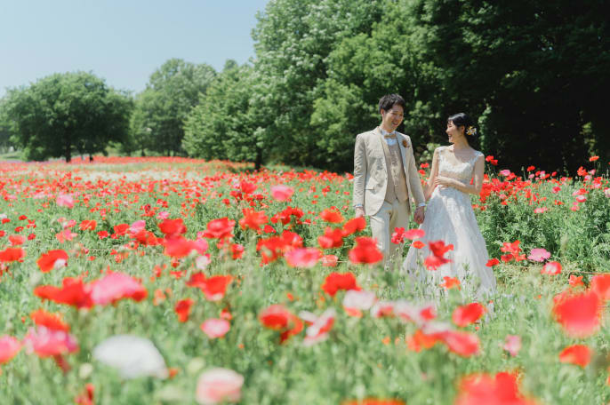 【大満足】洋装：昭和記念公園＋和装：屋内庭園スタジオ