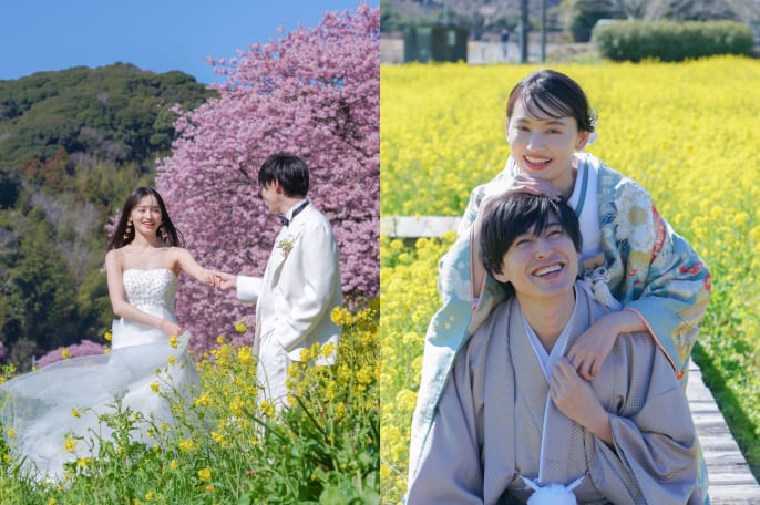 伊豆 河津桜【選べる2箇所】和装＆洋装ロケーション
