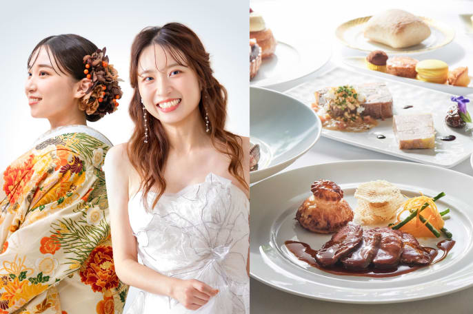 ひらまつスペシャルコラボ 和装・洋装スタジオ+食事