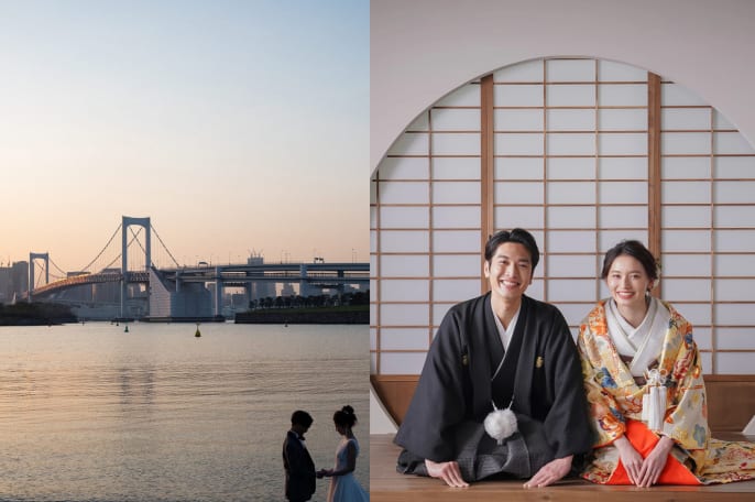 【大満足！】お台場海浜公園ロケーション＋屋内庭園スタジオ