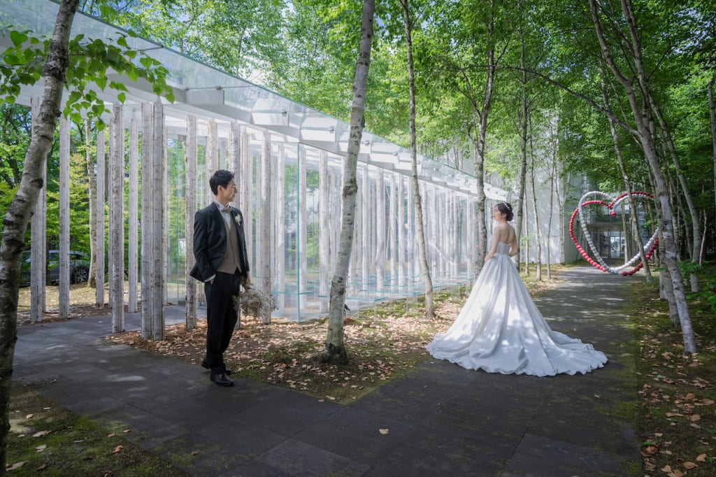 軽井沢・風通る白樺と苔のチャペル　ロケーションプラン | フォトウェディング・前撮り・結婚写真