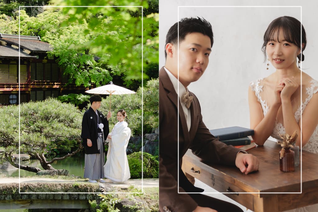 相楽園ロケーション＋洋装ハウススタジオ（300カット）プラン | フォトウェディング・前撮り・結婚写真