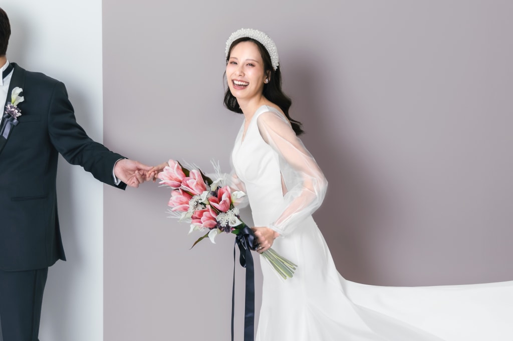 【大満足】和装：昭和記念公園＋洋装：ハウススタジオプラン | スタジオAQUA 表参道渋谷店 | フォトウェディング・前撮り・結婚写真