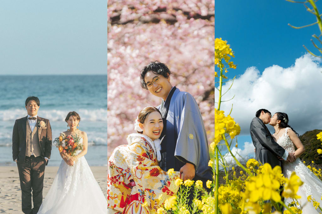 伊豆 河津桜【おまかせ4箇所以上】和装＆洋装満喫ロケーションプラン | フォトウェディング・前撮り・結婚写真