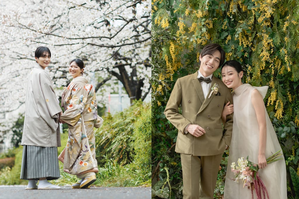 檜町公園ロケーション+洋装ハウススタジオ【300カット】プラン | スタジオAQUA 表参道渋谷店 | フォトウェディング・前撮り・結婚写真