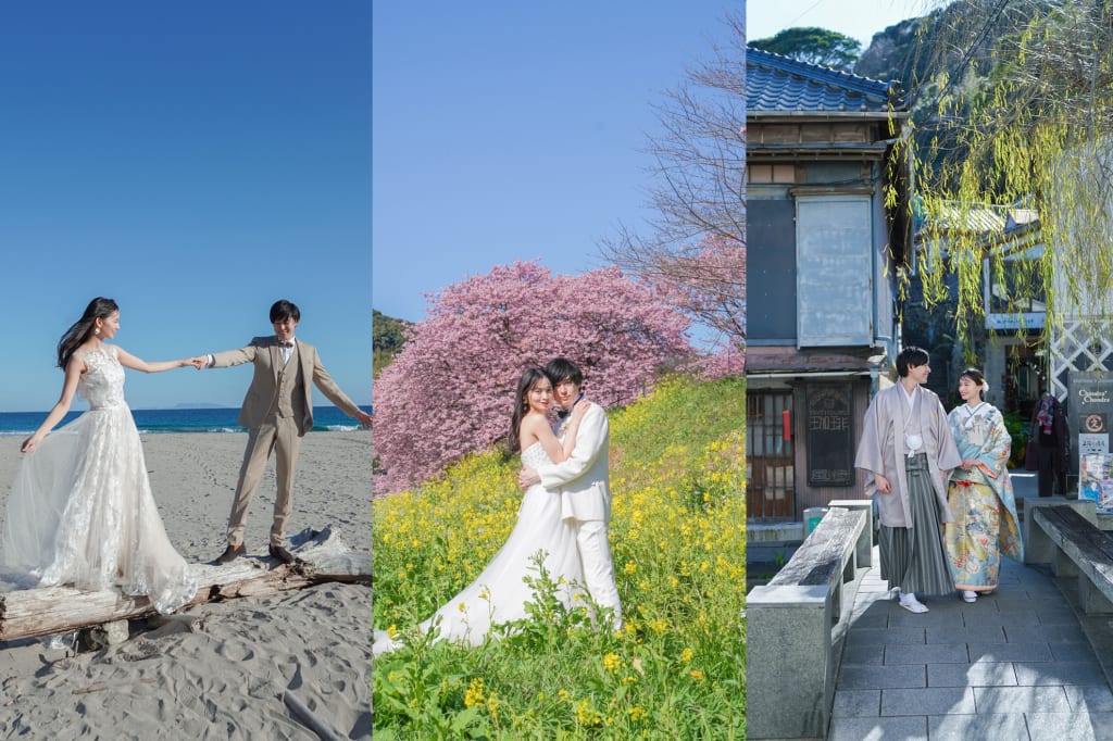 伊豆 河津桜【選べる3箇所】和装＆洋装ロケーションプラン | フォトウェディング・前撮り・結婚写真