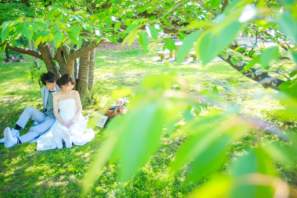 京都自然公園ロケーションプラン デコルテフォトグラフィー 前撮り フォトウェディング