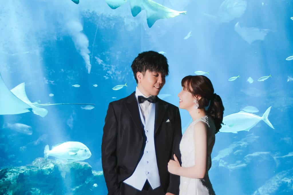 水族館ロケーション　マリンワールド海の中道プラン | フォトウェディング・前撮り・結婚写真