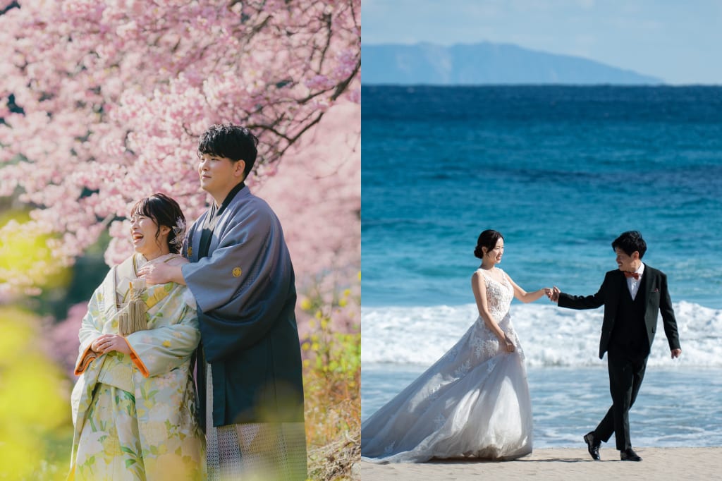 伊豆 河津桜【選べる2箇所】和装＆洋装ロケーションプラン | フォトウェディング・前撮り・結婚写真