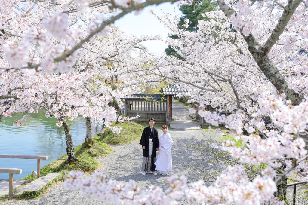 嵯峨大覚寺ロケーションプラン デコルテフォトグラフィー 前撮り フォトウェディング