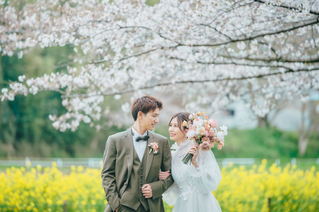 【桜の時期限定】花島公園ロケーションプラン | フォトウェディング・前撮り・結婚写真