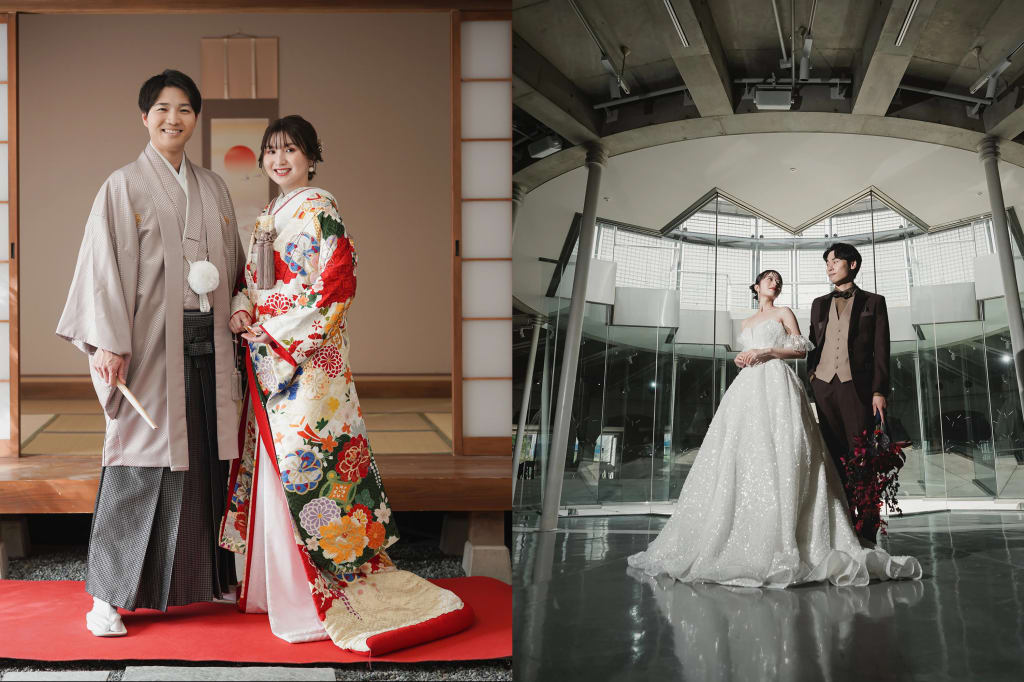 【350カット洋装＋和装】彩の国さいたま芸術劇場＋屋内庭園スタジオプラン | スタジオSOLA 札幌店 | フォトウェディング・前撮り・結婚写真