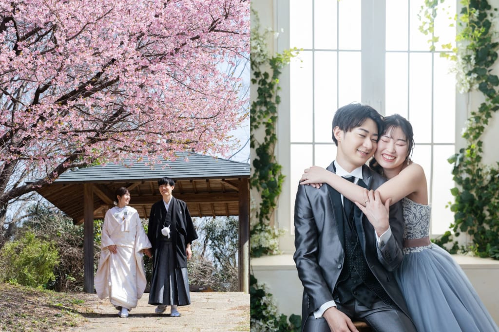 【大満足】和装：昭和記念公園選べる2ヶ所＋洋装：ハウススタジオプラン | スタジオSOLA 札幌店 | フォトウェディング・前撮り・結婚写真